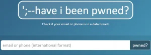 Have I been pwned website
